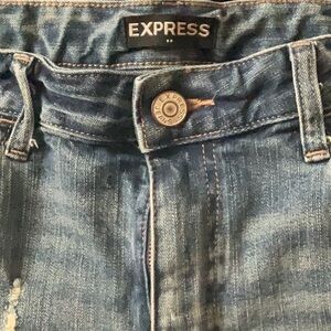 Express Shortie Low Rise Jean Shorts